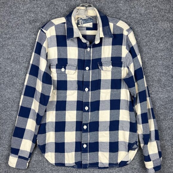 The Nutter Mens Long‎ Sleeve Flannel Plaid Button Down Shirt USA Small - Picture 1 of 9